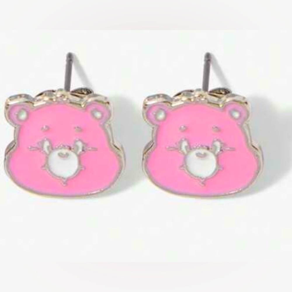 3 For $35 Care Bear Cheer Bear Enameled Licensed Character Stud Earrings